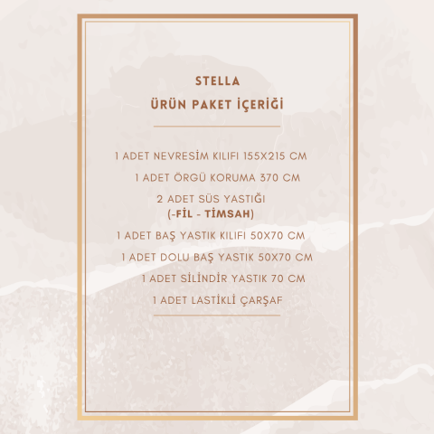 Stella Krem Örgü Montessori Uyku Seti